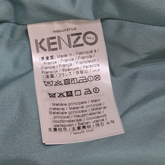 Kenzo Sea Urchin Print Wrap Skirt, Turquoise And Orange NWT, - Picture 9 of 14